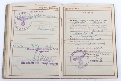 Wehrpass to Uffz. Rolf Lindemann, Iron Cross 2nd Class recipient, Aufkl&auml;rungs-Abt 8, Panzer Reconnaissance unit - 14