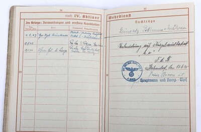 Wehrpass to Uffz. Rolf Lindemann, Iron Cross 2nd Class recipient, Aufkl&auml;rungs-Abt 8, Panzer Reconnaissance unit - 16