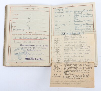 Wehrpass to Uffz. Rolf Lindemann, Iron Cross 2nd Class recipient, Aufkl&auml;rungs-Abt 8, Panzer Reconnaissance unit - 17
