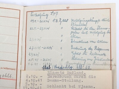 Wehrpass to Uffz. Rolf Lindemann, Iron Cross 2nd Class recipient, Aufkl&auml;rungs-Abt 8, Panzer Reconnaissance unit - 18