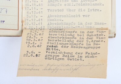 Wehrpass to Uffz. Rolf Lindemann, Iron Cross 2nd Class recipient, Aufkl&auml;rungs-Abt 8, Panzer Reconnaissance unit - 20