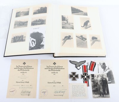 Large Interesting Luftwaffe Fighter Pilot Grouping to Hauptmann Fritz Stendel from Jaggeschwader 51