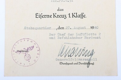 Large Interesting Luftwaffe Fighter Pilot Grouping to Hauptmann Fritz Stendel from Jaggeschwader 51 - 6