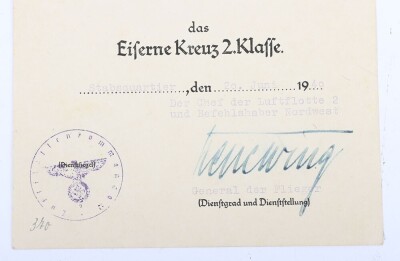Large Interesting Luftwaffe Fighter Pilot Grouping to Hauptmann Fritz Stendel from Jaggeschwader 51 - 10