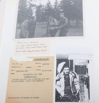 Large Interesting Luftwaffe Fighter Pilot Grouping to Hauptmann Fritz Stendel from Jaggeschwader 51 - 32