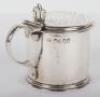 A Victorian silver mustard pot, William Evans, London 1864 - 3