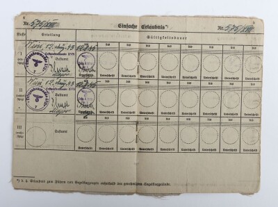 WW2 German Luftwaffe Glider Pilot License to Glider Pilot A. Gehrig - 5
