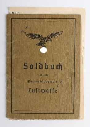WW2 German Luftwaffe Soldbuch to Stabsarzt Dr. Theurer