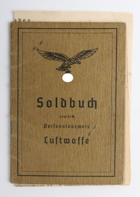 WW2 German Luftwaffe Soldbuch to Stabsarzt Dr. Theurer