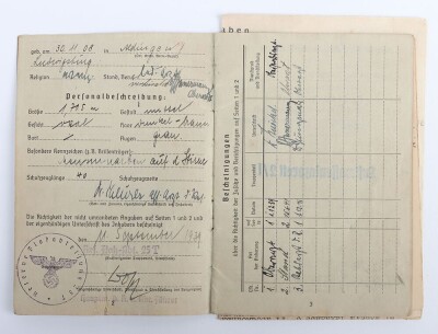 WW2 German Luftwaffe Soldbuch to Stabsarzt Dr. Theurer - 4