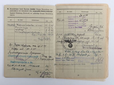 WW2 German Luftwaffe Soldbuch to Stabsarzt Dr. Theurer - 7