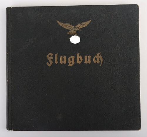 WW2 German Luftwaffe Log Book &ldquo;Flugbuch&rdquo; from Flight Instructor in Flugzeugf&uuml;hrerschule Guben Albin Gehrig
