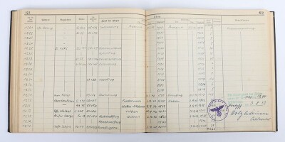 WW2 German Luftwaffe Log Book &ldquo;Flugbuch&rdquo; from Flight Instructor in Flugzeugf&uuml;hrerschule Guben Albin Gehrig - 8