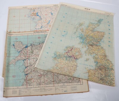 WW2 German Luftwaffe ' fliegerkarte' Maps of Great Britain. Three Examples