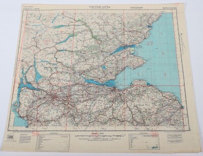 WW2 German Luftwaffe 'fliegerkarte' Maps of Scotland. Four Examples - 9