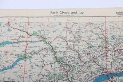 WW2 German Luftwaffe 'fliegerkarte' Maps of Scotland. Four Examples - 10