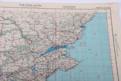 WW2 German Luftwaffe 'fliegerkarte' Maps of Scotland. Four Examples - 12