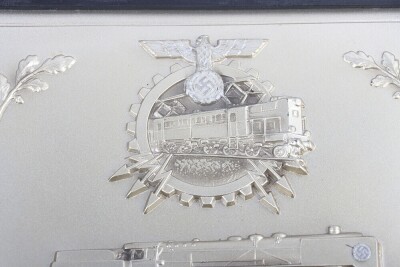 Third Reich German Railway 'Deutsche Reichsbahn' 25 Years Commemorative Plaque. - 4