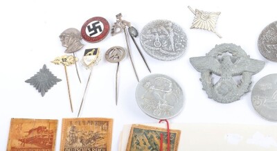 Large Miscellaneous lot of Third Reich stamps, Pins and Insignia - 4