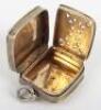 A charming George III silver gilt vinaigrette, John Thropp, Birmingham 1814 - 6