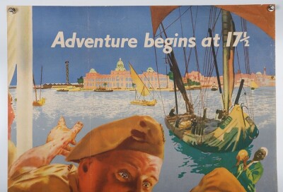 British Army Recruitment Poster, 'Adventure Begins at 17 in the Army'. - 2