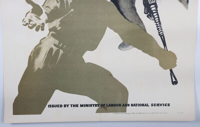 WW2 British Propaganda Poster 'Women of Britain! Arm Him'. - 6