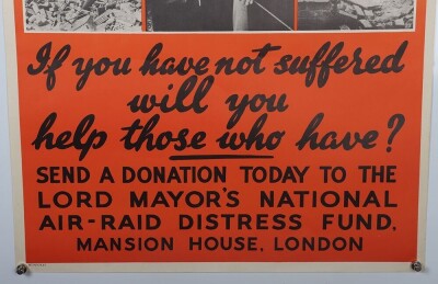 WW2 Home Front Poster, National Air Raid Distress Fund'. - 3
