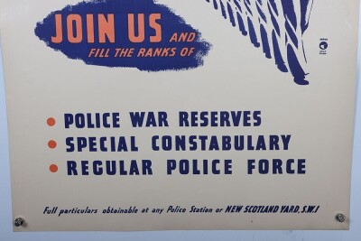 WW2 British Recruitment Poster for the Police Force. - 3