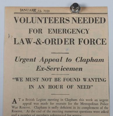 WW2 British Recruitment Poster for the Police Force. - 6