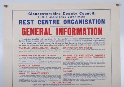WW2 British Home Front Poster, 'Rest Centre Organization' - 2