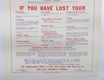 WW2 British Home Front Poster, 'Rest Centre Organization' - 3