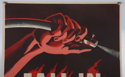 WW2 British Civil Defence Poster, 'Fall In The Fire-Bomb Fighter'. - 2