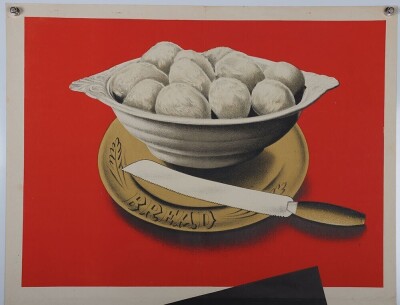 WW2 British Rationing Poster, 'Go Easy With Bread'. - 2