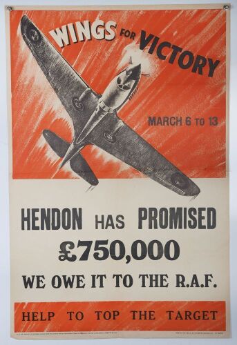 WW2 British, 'Wings for Victory' Poster.