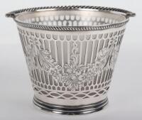 A Victorian silver and glass basket, Thomas Bradbury & Sons, Sheffield 1882