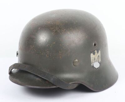 WW2 German Army (Heer) M-40 Single Decal Steel Combat Helmet