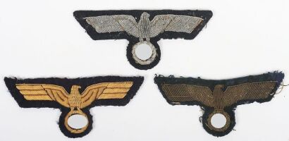 3x WW2 German Kriegsmarine Officer&rsquo;s Tunic Breast Eagles