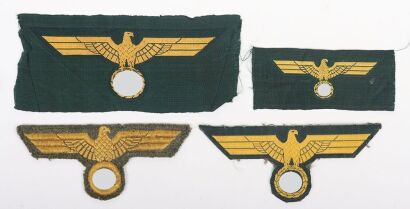 4x German Kriegsmarine Coastal Artillery Breast and Cap Eagles