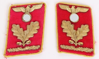 Third Reich NSDAP Reich Oberbereichsleiter Tunic Collar Patches.