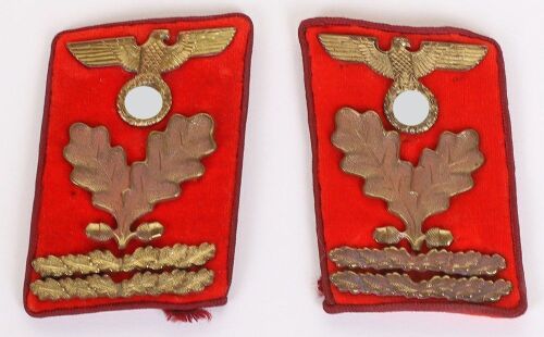 Third Reich NSDAP Gau Hauptbereichsleiter Tunic Collar Patches