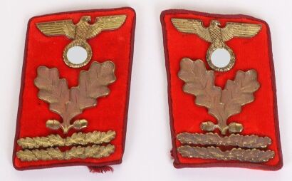 Third Reich NSDAP Gau Hauptbereichsleiter Tunic Collar Patches