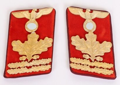 Third Reich NSDAP Gau Hauptdiensleiter Tunic Collar Patches