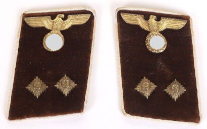 Third Reich NSDAP Kreis Bereitschaftsleiter Tunic Collar Patches