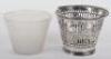 A Victorian silver and glass basket, Thomas Bradbury & Sons, Sheffield 1882 - 7