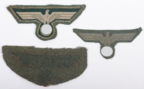 Third Reich Heer Breast Eagles, Two Examples, Uniform Removed.