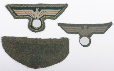 Third Reich Heer Breast Eagles, Two Examples, Uniform Removed.