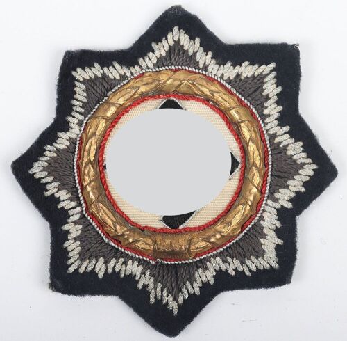 WW2 German Cross in Gold (Deutches Kreuz in Gold), Cloth Variant for Panzer Troops