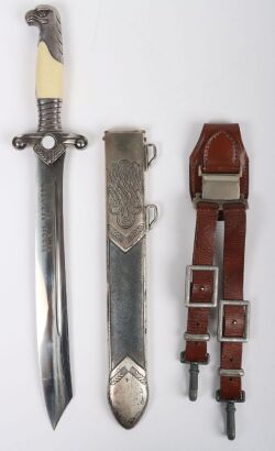 Third Reich RAD (Labour Service) Leaders Dagger with Hanging Straps by Robert Klaas, Solingen,