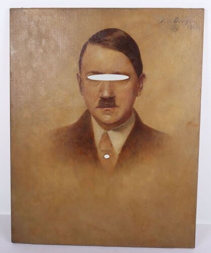 Portrait Painting of Adolf Hitler by Renowned Austrian Portrait Artist Tom von Dreger (1868-1948)