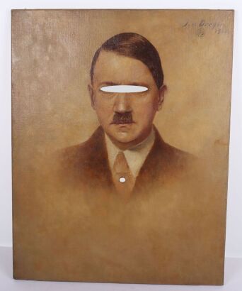 Portrait Painting of Adolf Hitler by Renowned Austrian Portrait Artist Tom von Dreger (1868-1948)